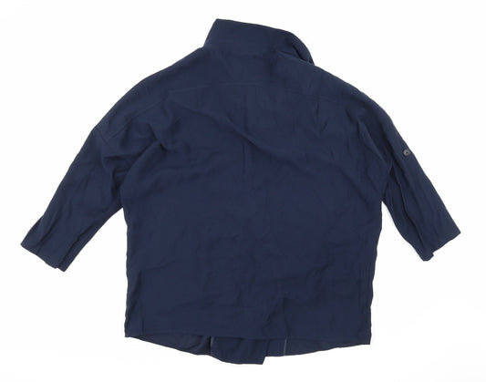 Marks and Spencer Womens Blue   Pea Coat Coat Size 14