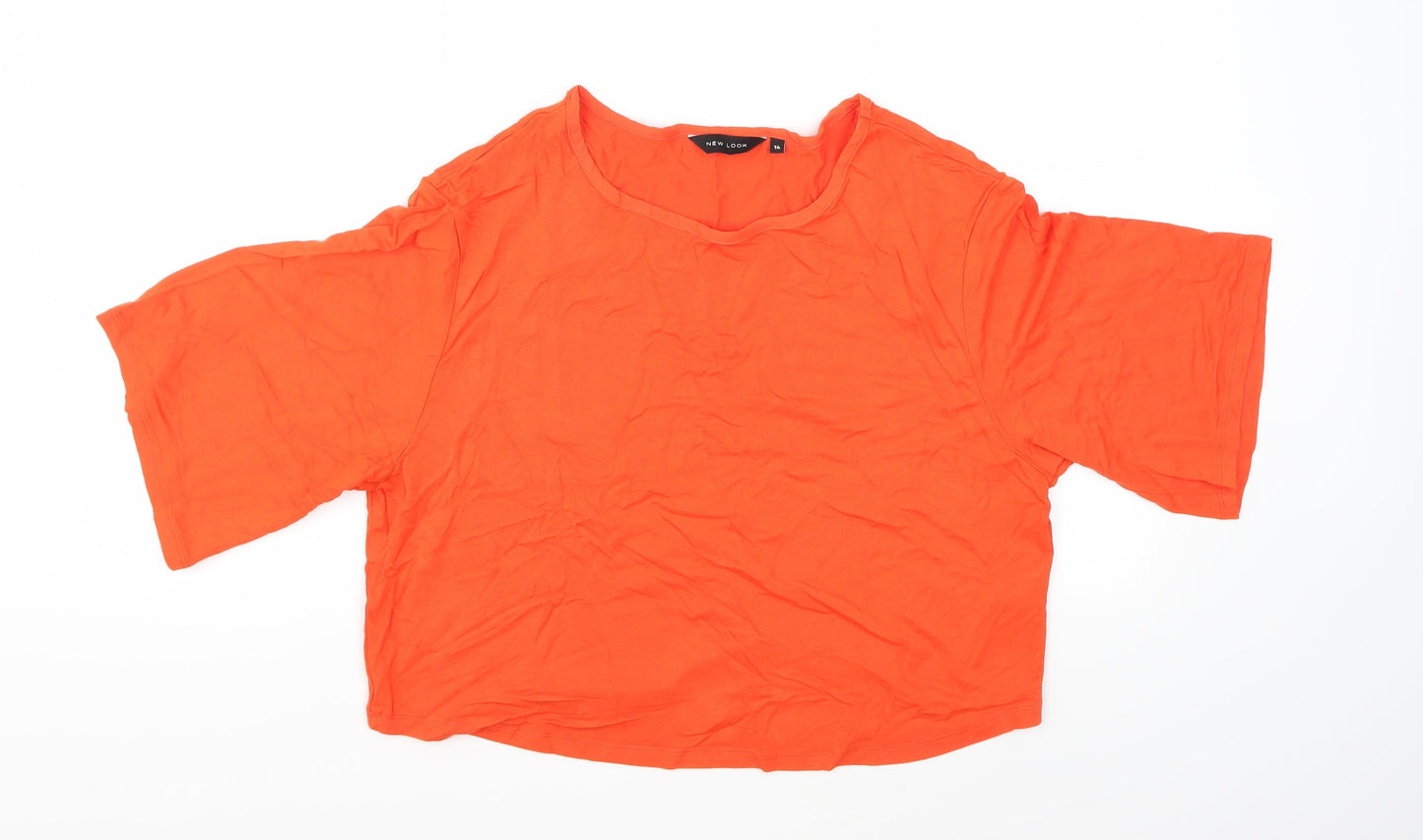 New Look Womens Orange   Cropped T-Shirt Size 14