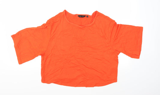 New Look Womens Orange   Cropped T-Shirt Size 14