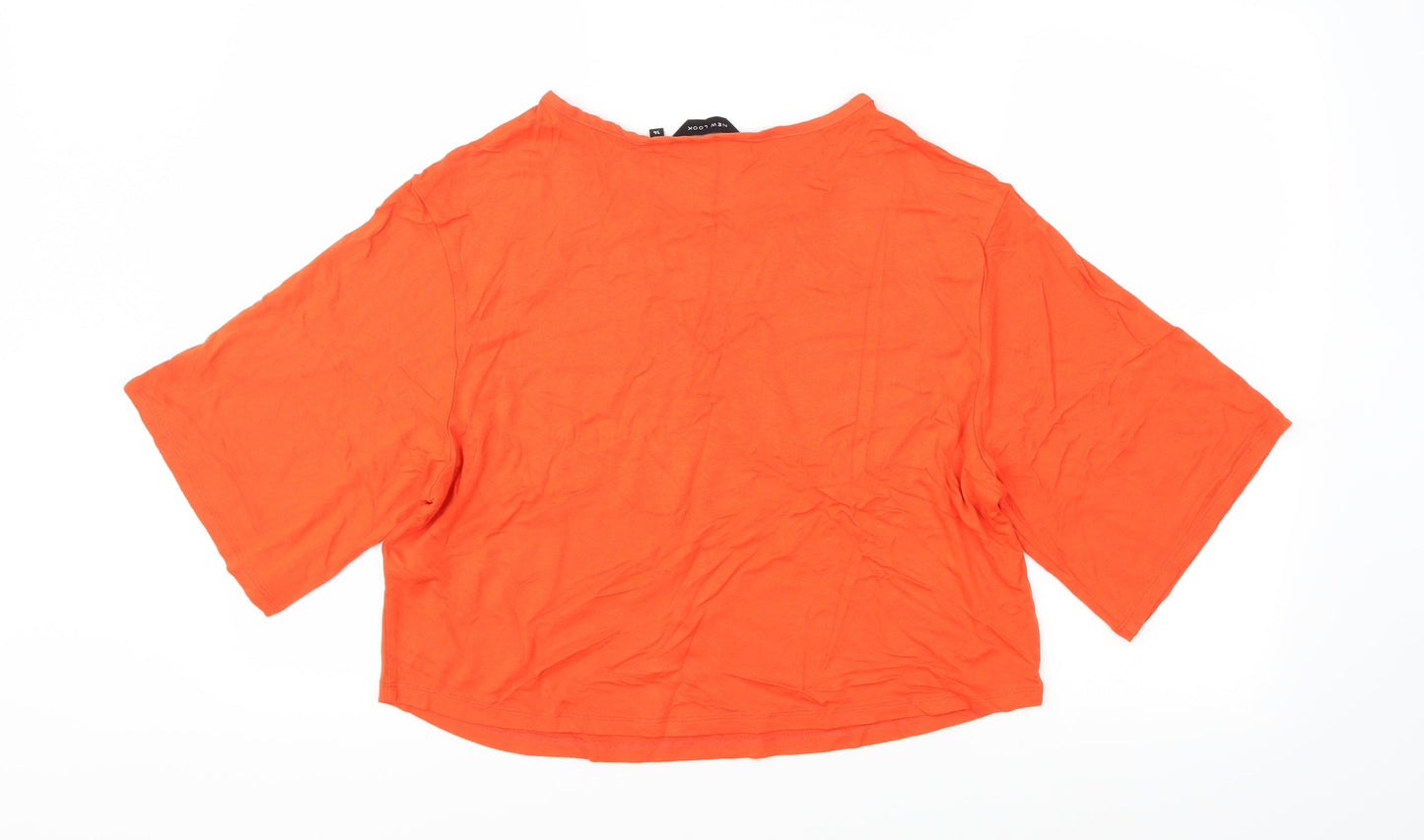 New Look Womens Orange   Cropped T-Shirt Size 14