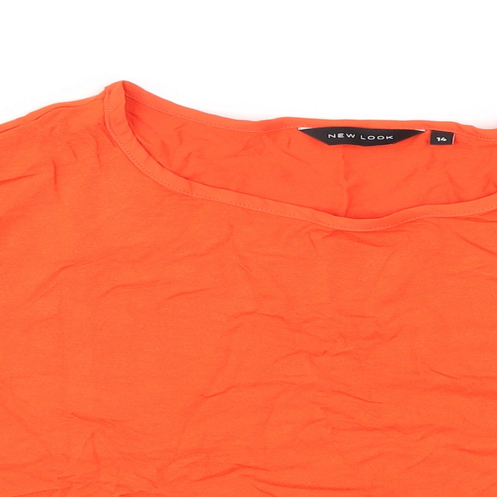 New Look Womens Orange   Cropped T-Shirt Size 14