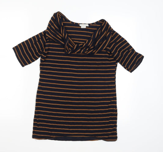 mamas & papas Womens Blue Striped  Basic T-Shirt Size 8