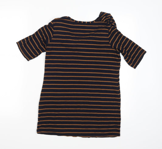 mamas & papas Womens Blue Striped  Basic T-Shirt Size 8