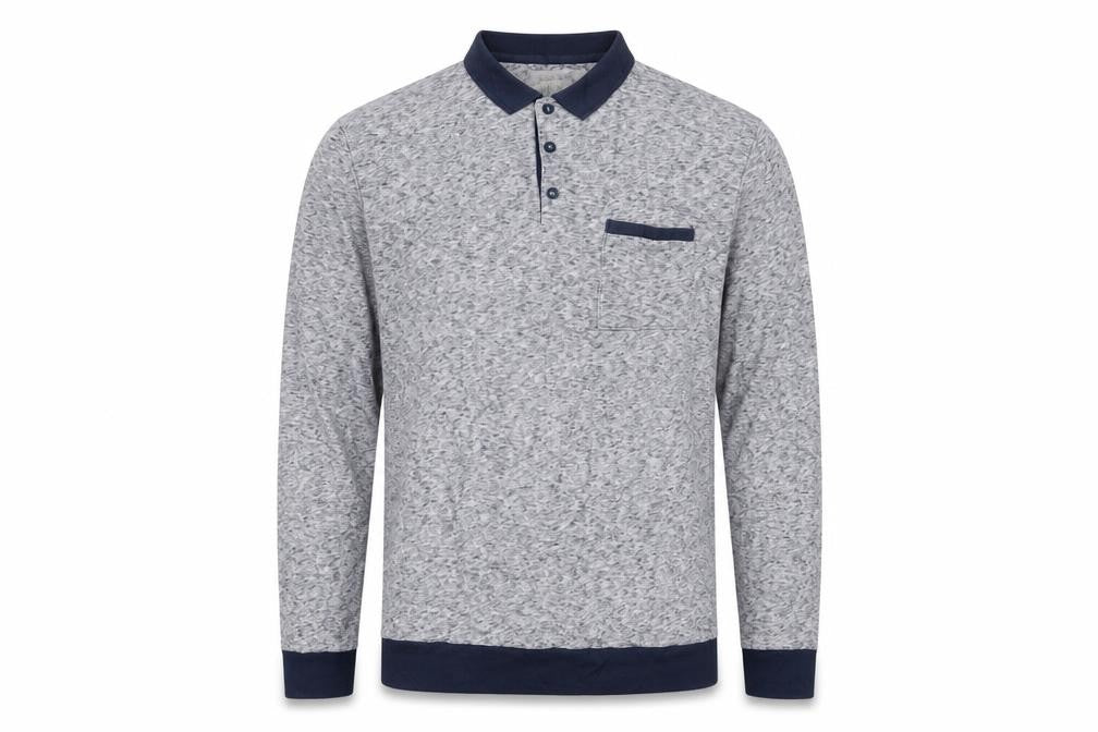 Front view of River Island men’s blue jumper, size M