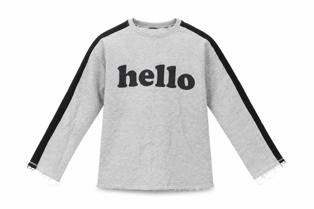 Front view of Zara girls’ grey jumper, size 8, years