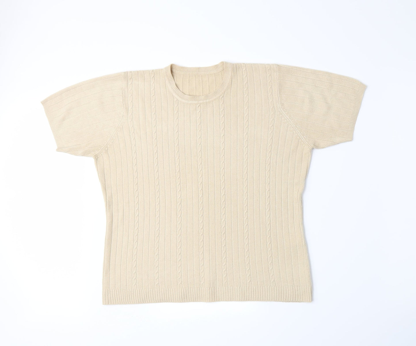 Preworn Womens Beige  Knit Pullover Jumper Size M