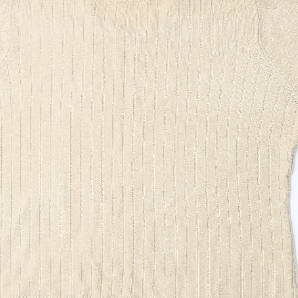 Preworn Womens Beige  Knit Pullover Jumper Size M