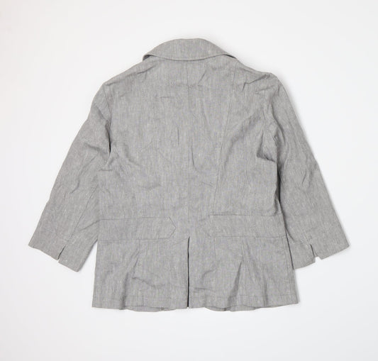 Per Una Womens Grey   Jacket Blazer Size 10