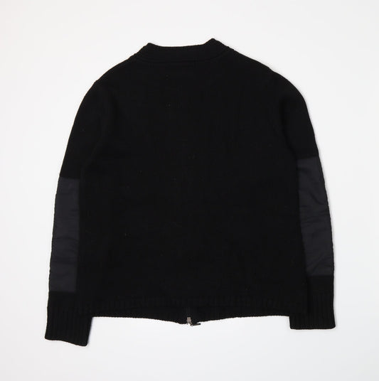 Bianca Womens Black  Knit Full Zip Jumper Size 10