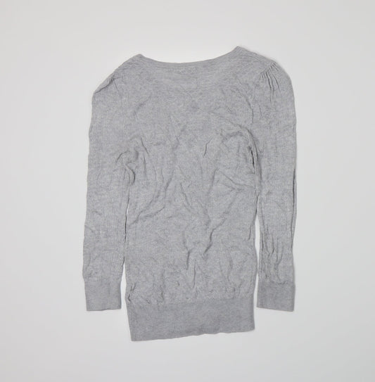 H&M Womens Grey  Knit Pullover Jumper Size XS