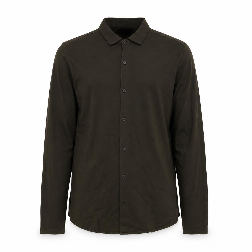 Front view of River Island men’s green polo, size S