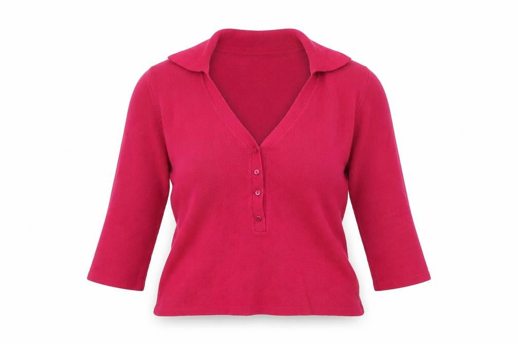 Front view of Own label women’s pink jumper, size UK 12