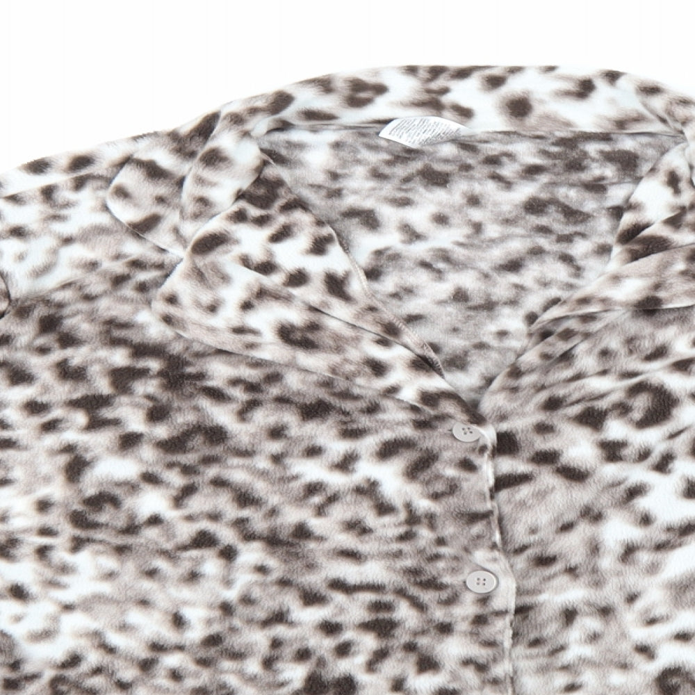 Avon Womens Brown Animal Print  Top Pyjama Top Size 14