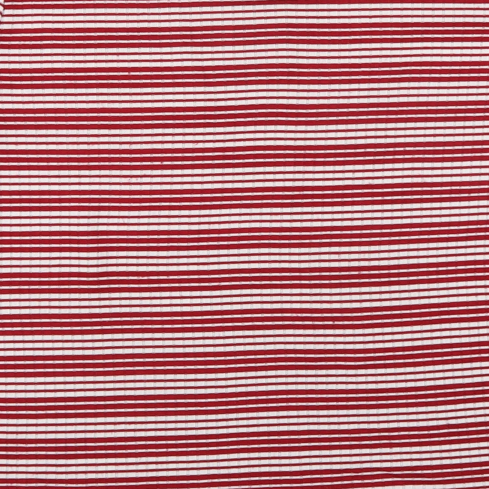 Glassons Womens Red Striped  Basic T-Shirt Size S
