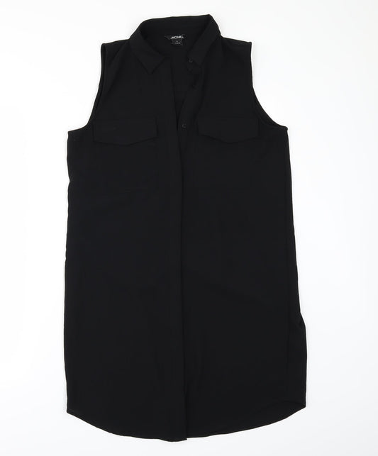 MONK Womens Black   Tunic Blouse Size S