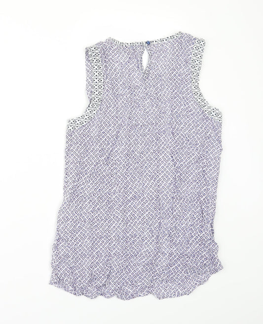 NEXT Womens Purple Geometric  Camisole Blouse Size 8