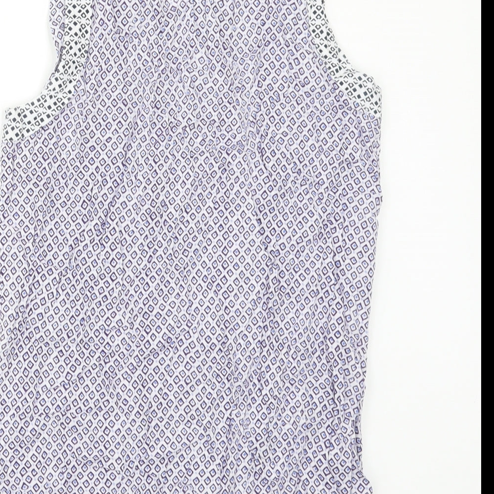 NEXT Womens Purple Geometric  Camisole Blouse Size 8
