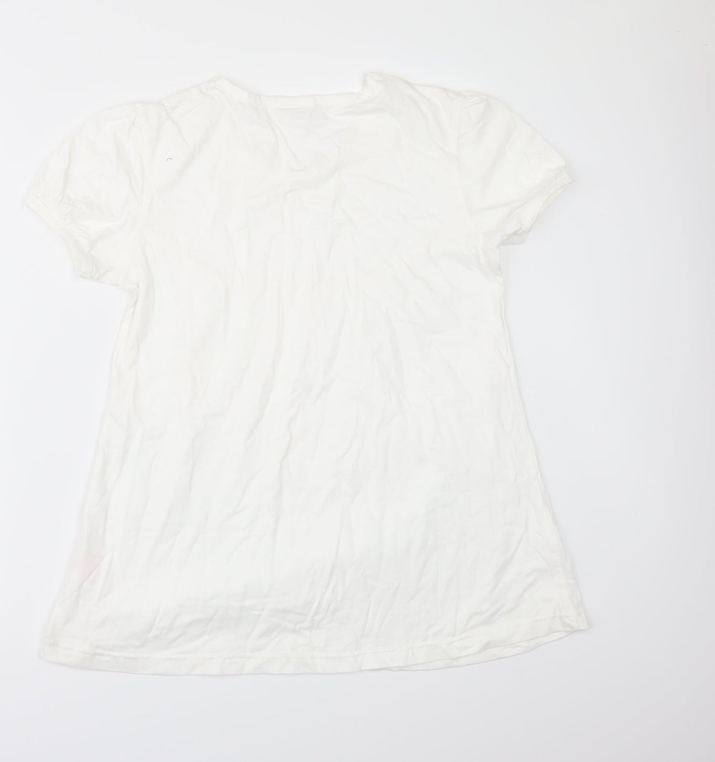 vintage angles Girls White   Basic T-Shirt Size 13 Years