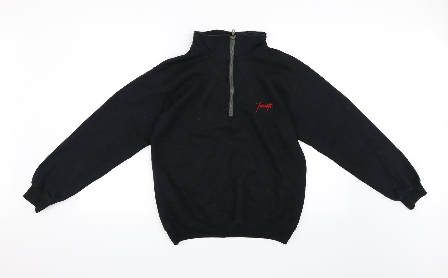 New Look Mens Black   Henley Sweatshirt Size XS