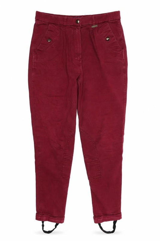 Front view of Dublin women’s red denim skinny jeans, size UK 12, 29-inch leg
