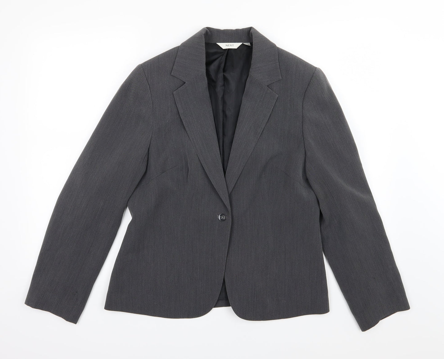 NEXT Womens Grey  Rayon Jacket Suit Jacket Size 14