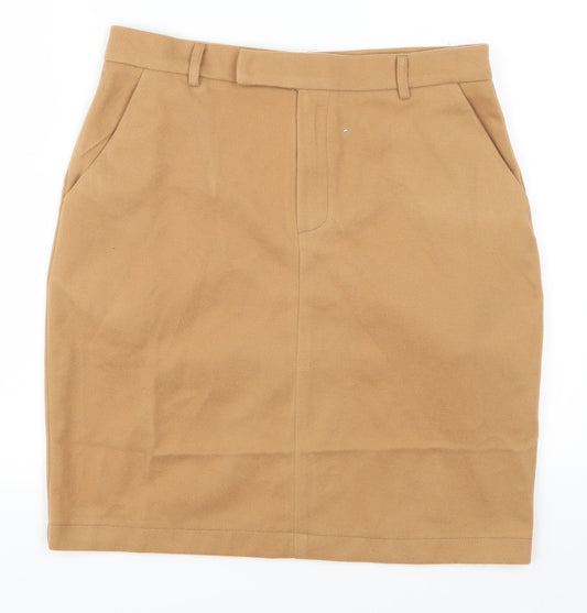 Preworn Womens Beige   Straight & Pencil Skirt Size 30 in