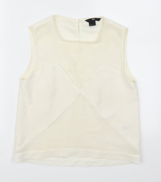 H&M Womens Beige   Basic T-Shirt Size 6