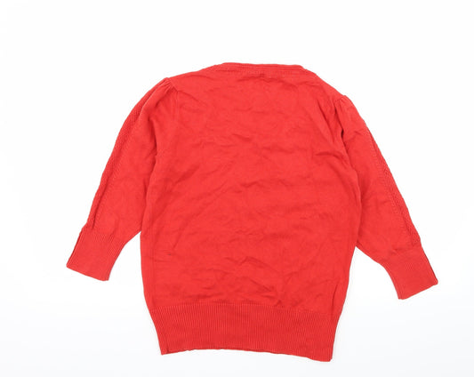 RJR.John Rocha Womens Red  Jersey Basic T-Shirt Size 12