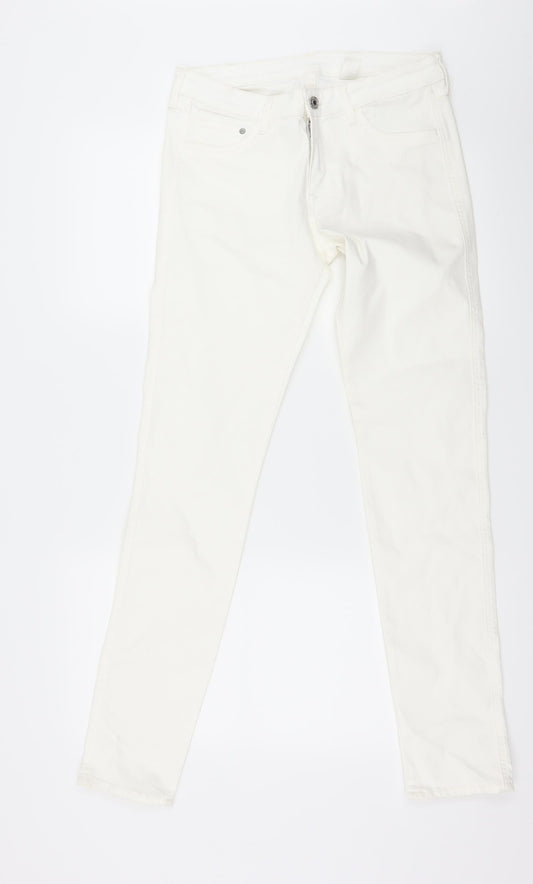 H&M Womens White  Denim Skinny Jeans Size 29 in L32 in