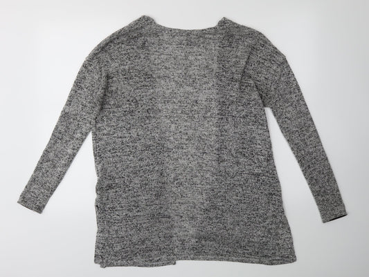 H&M Womens Grey  Knit Cardigan Jumper Size S