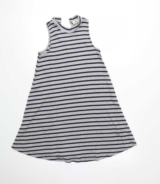 Hollister Womens Grey Striped  Basic Tank Size S