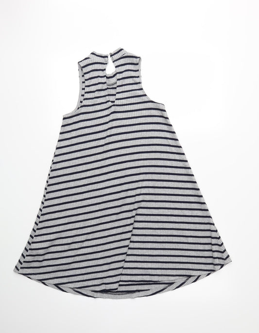Hollister Womens Grey Striped  Basic Tank Size S