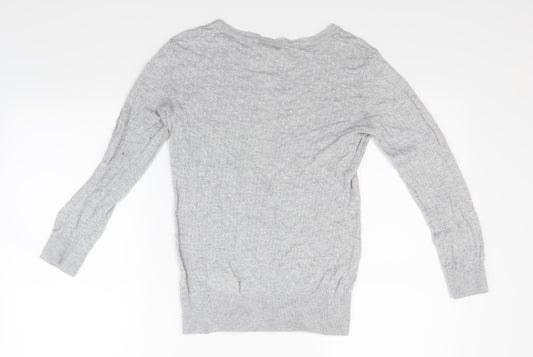 H&M Girls Grey   Pullover Jumper Size 15 Years