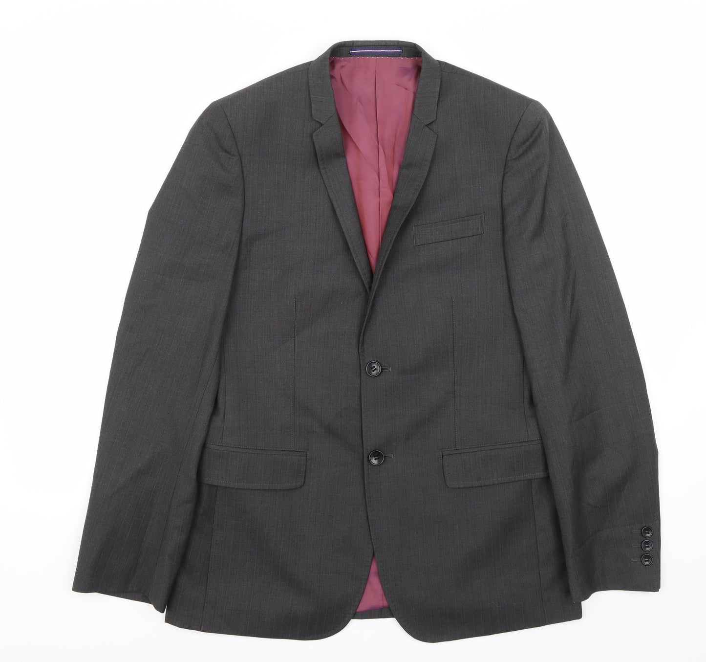 Trueman Mens Grey   Jacket Suit Jacket Size 36