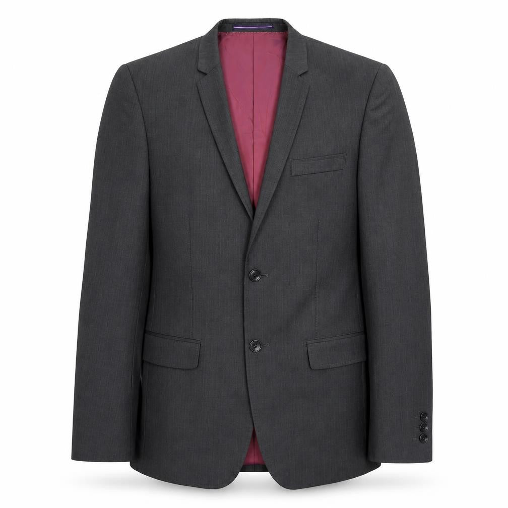 Front view of Trueman men’s grey jacket suit jacket, size 36