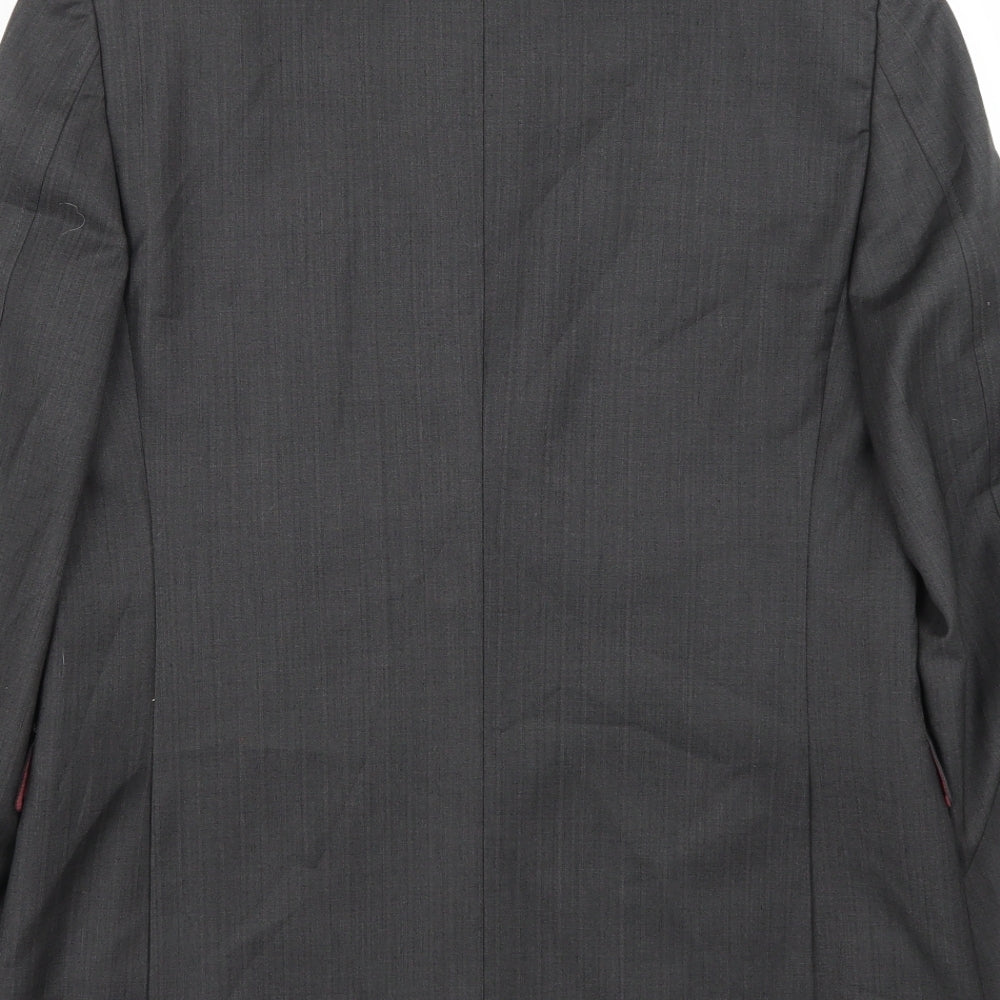 Trueman Mens Grey   Jacket Suit Jacket Size 36