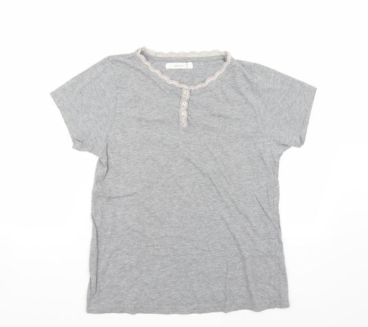 Womans Secret Womens Grey   Basic T-Shirt Size 10