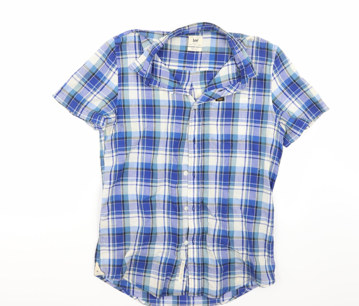 Lee Mens Blue Check   Button-Up Size S