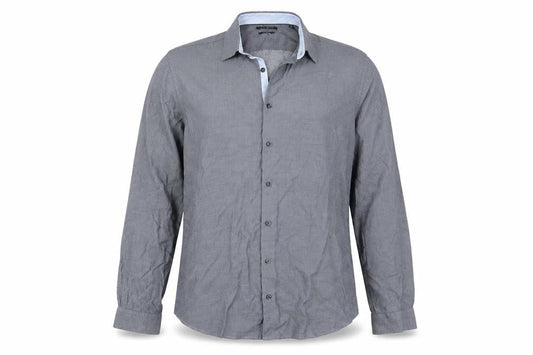 Front view of Autograph men’s blue button-up, size 42