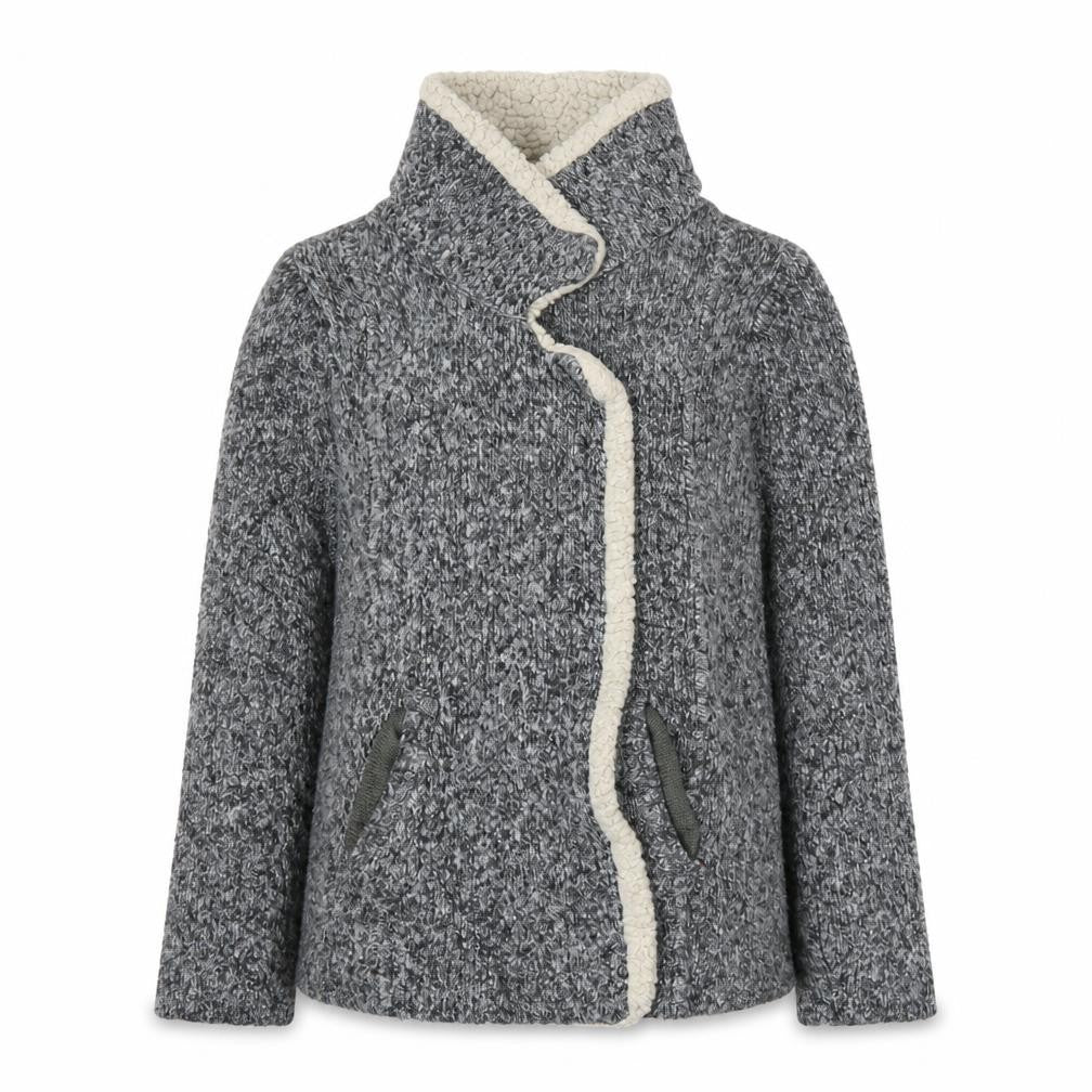 Front view of Atmosphere women’s grey jacket, size UK 10