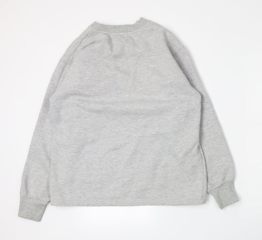 Preworn Womens Grey  Jersey Pullover Sweatshirt Size L