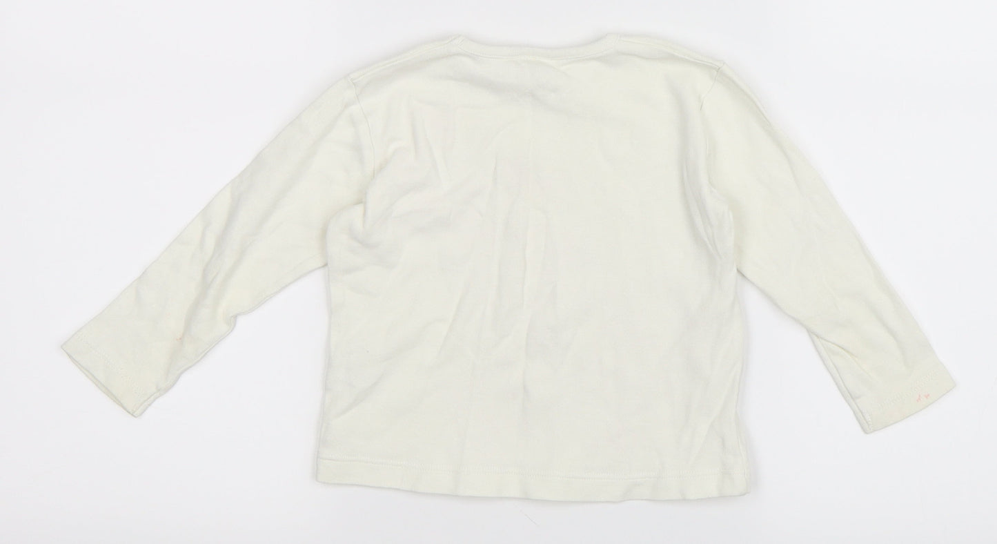 Cherokee Girls White   Basic T-Shirt Size 12-18 Months