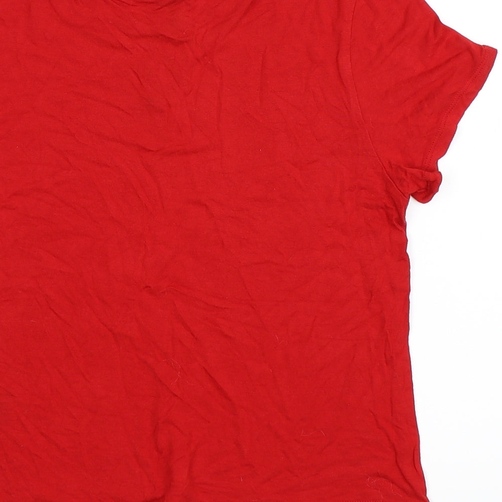 H&M Womens Red   Basic T-Shirt Size S