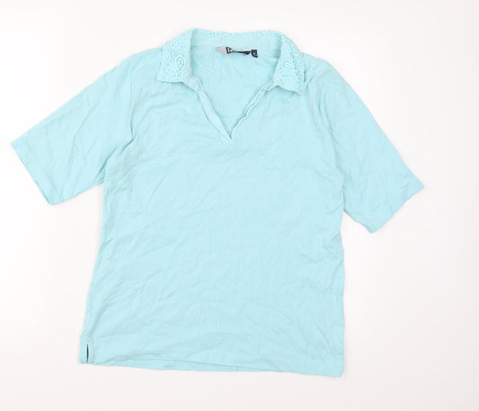 Isle Essentials Womens Blue   Basic T-Shirt Size M