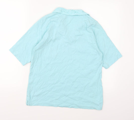 Isle Essentials Womens Blue   Basic T-Shirt Size M
