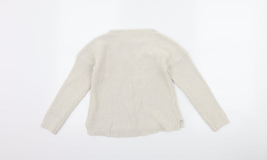 Primark Girls Ivory   Pullover Jumper Size 8-9 Years