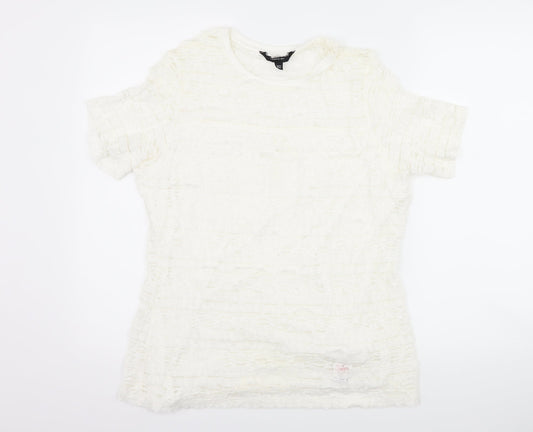 Dorothy Perkins Womens White   Basic T-Shirt Size 14