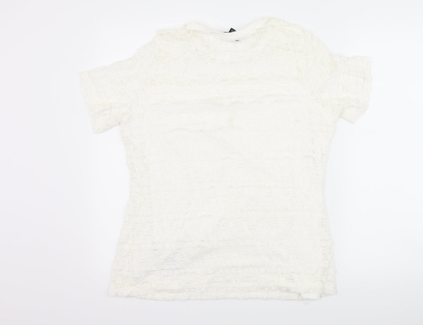Dorothy Perkins Womens White   Basic T-Shirt Size 14