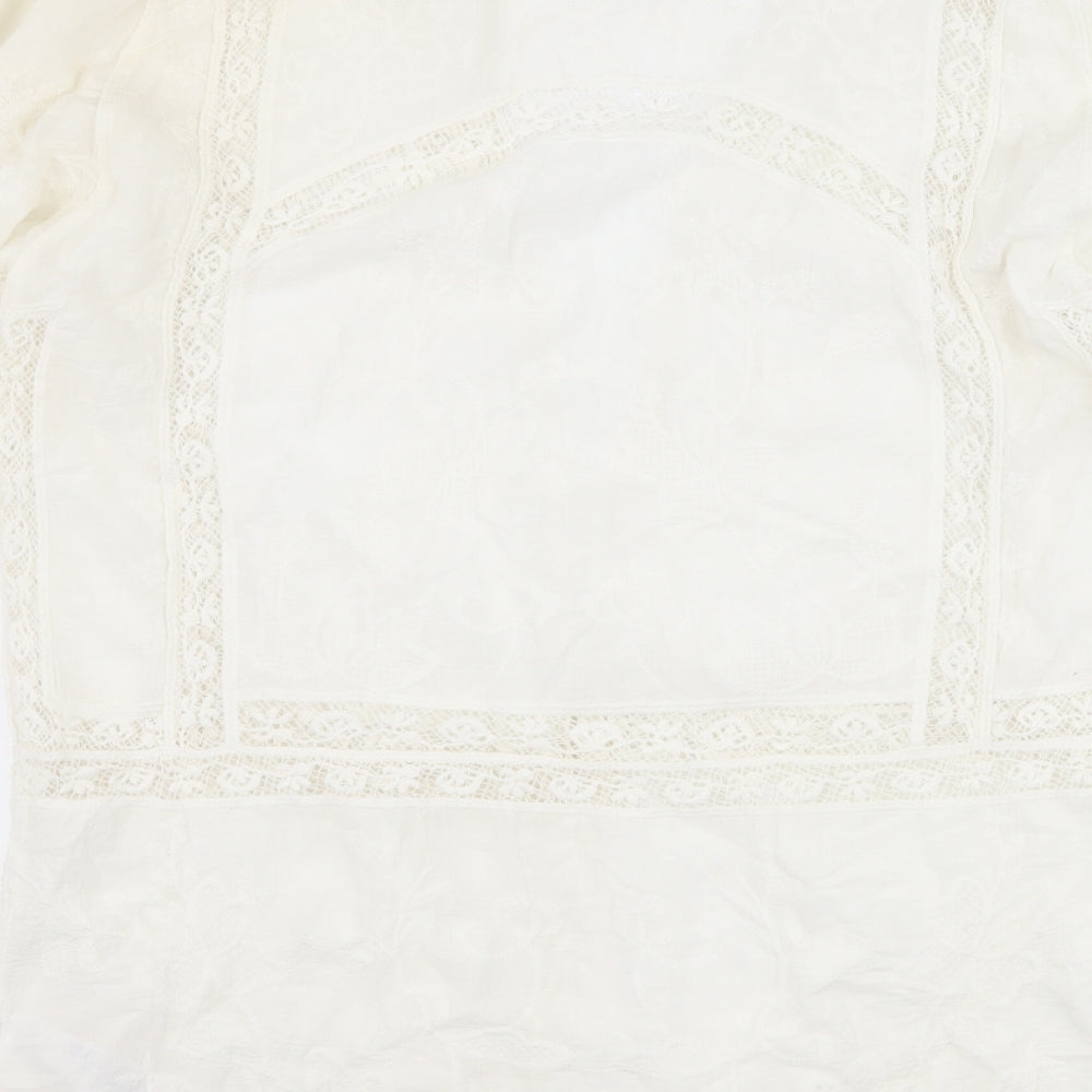 New Look Womens White   Cardigan Jumper Size S