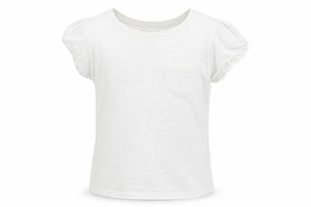 Front view of Next girls’ white basic t-shirt, size 10, years
